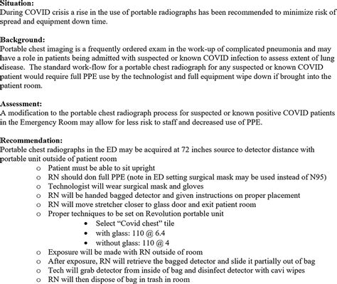 Social Distancing With Portable Chest Radiographs During The COVID 19