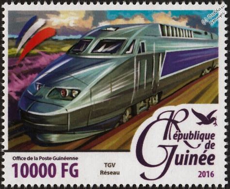 Sncf Tgv R Seau Network Gec Alstom Tgv R Emu High Speed Train Stamp