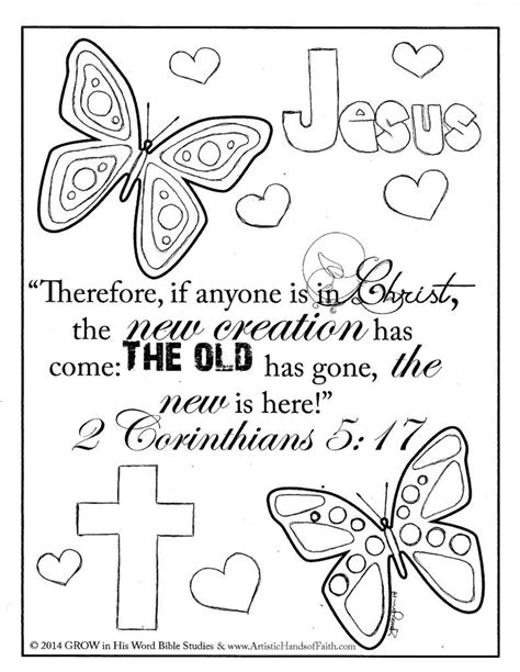 Printable 2 Corinthians 5 17 Coloring Page Clip Art Library