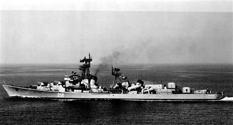 An Aerial Port Beam View Of The Soviet Destroyer Neulovimy Underway