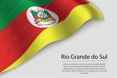 Bandeira Do Rio Grande - A bandeira da onda do Rio Grande do Sul é um modelo de vetor de banner ...