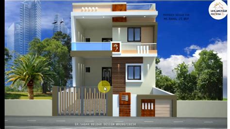 24X50 3BHK Modern Front Elevation Design 24 X 50 Front Elevation