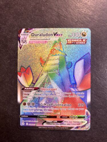 Pokemon Duraludon Vmax Rainbow Hyper Secret Rare Evolving Skies