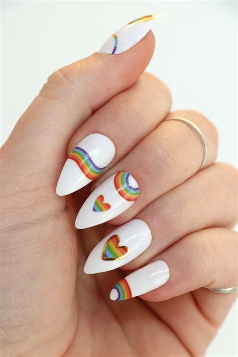 Pastel Rainbow Waterslide Nail Decals Pride Nail Decals Etsy Uk