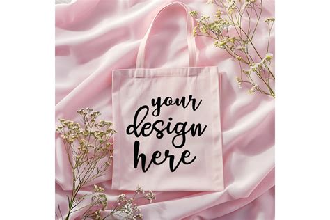 Natural Canvas Pink Tote Bag Mockup Graphic By Mockup And Design Store · Creative Fabrica