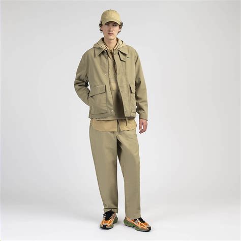 Short Showerproof Snaps Down Jacket Beige Lacoste