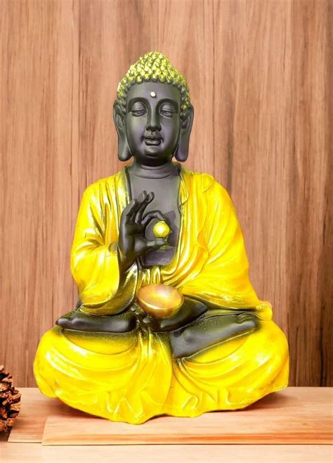 Yellow Polyresin Buddha Statue Home At Rs 800 In New Delhi ID