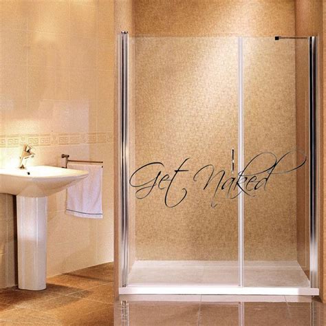 Get Naked Vinyl Wall Quotes For Bathroom Washroom Grandado