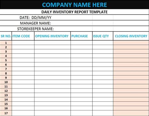 4 Inventory Summary Report Templates - Free Report Templates