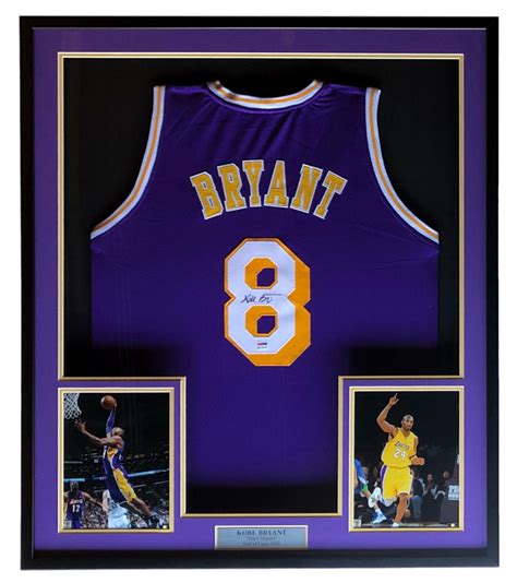 Kobe Bryant Signed 31x36 Custom Framed Jersey PSA COA Pristine Auction