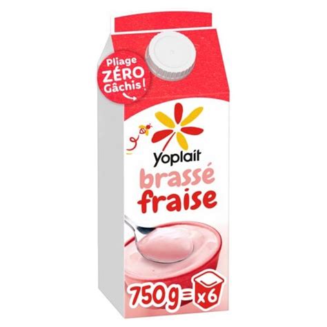 Yaourt Brassé Fraise YOPLAIT la brique de 750g à Prix Carrefour