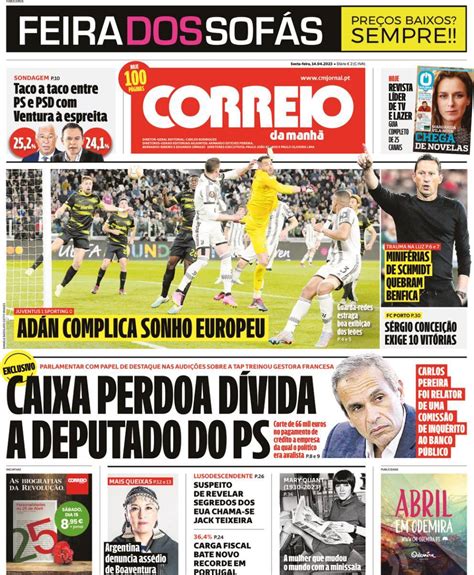 Capa Correio Da Manh Abril Capasjornais Pt