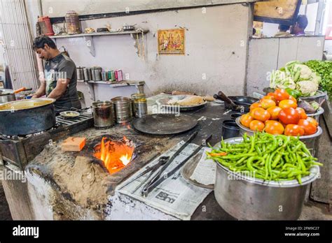 Chittorgarh India February 15 2017 Food Stall In Chittorgarh