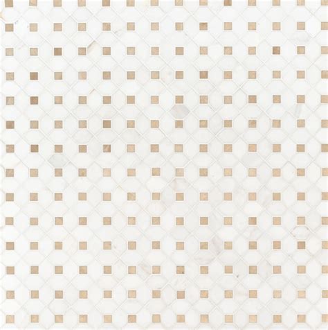 Bianco Dolomite Crema Dotty Mosaic Stonelocator