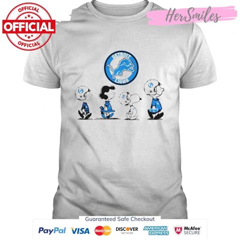 Peanuts Characters Detroit Lions Football Team T Shirt Team T Shirts