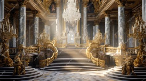 Premium AI Image | Interior of Palace of Versailles Background