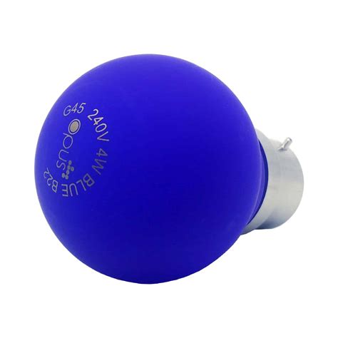 Opus Lighting Technology 4watt Golfball LED BC B22 Bayonet Cap Blue Bulb