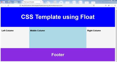 Float Css Layout Method Codtronic Technologies Limited