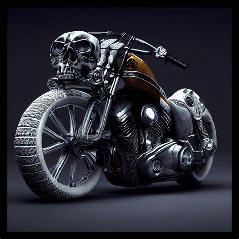 Skulls & Motorcycles Art Print 12 Biker Art Instant Digital Download ...