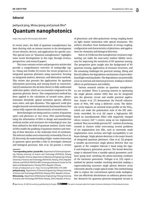 Pdf Quantum Nanophotonics