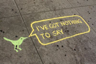 Sidewalk tweets: I've got nothing to say