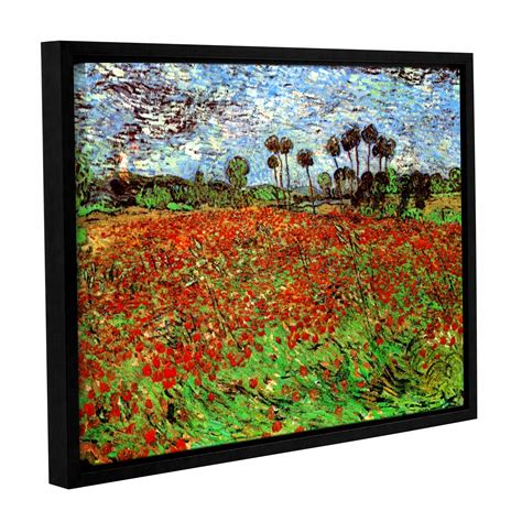 Artwall Poppy Field By Vincent Van Gogh Framed Painting Print On