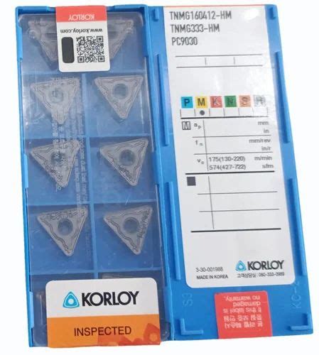 Korloy Carbide TNMG 160412 HM PC9030 For Industrial At Rs 145 In Pune