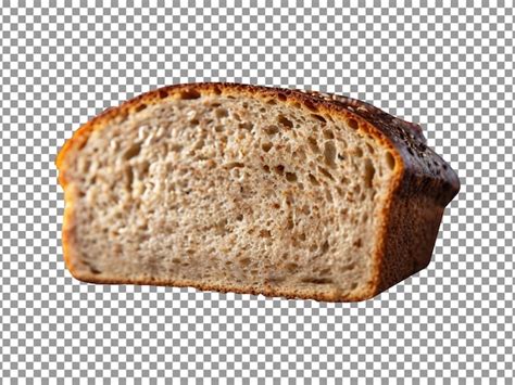 Premium PSD Freshly Baked Bread Loaf Slice Isolated On Transparent