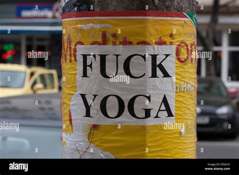 Fuck Yoga Berlin Germany Stock Photo Alamy