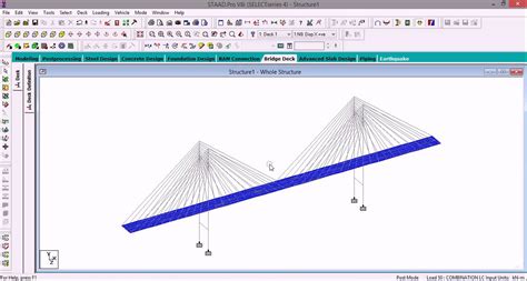 Cable Stayed Bridge Analysis Using Staad Pro Civily