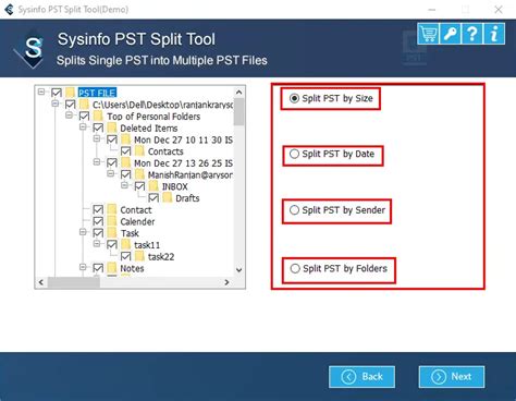 How To Split Large Pst File Into Small Pst Files In Outlook