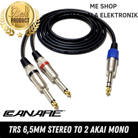 Jual Kabel Audio Jack Akai Stereo Trs 6 5mm To 2 Jack Akai Mono 6 5mm