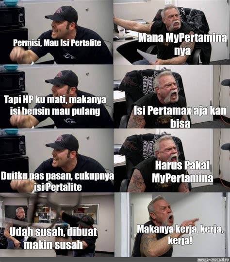 Omics Meme Mana Mypertamina Nya Permisi Mau Isi Pertalite Tapi Hp