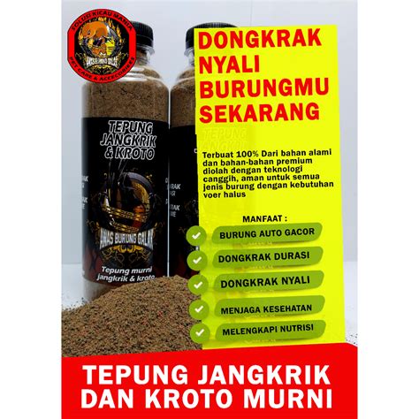 Jual TEPUNG JANGKRIK DAN KROTO MURNI PREMIUM PENGGACOR BURUNG MURAI