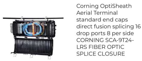 MAKE OFFER Corning OptiSheath Aerial Fiber Optic Cable Splice Closure