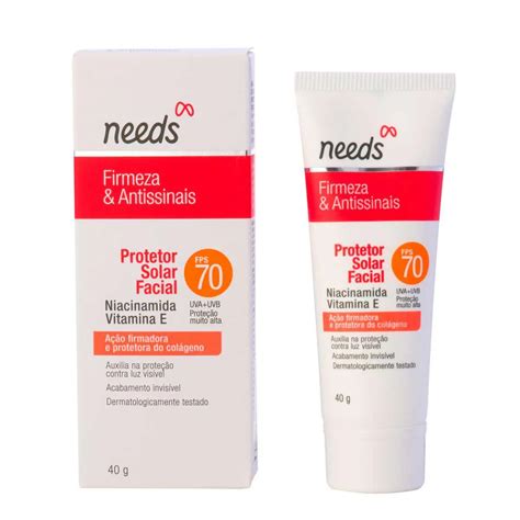 Protetor Solar Facial Needs Fps 70 Firmeza E Antissinais Em Oferta