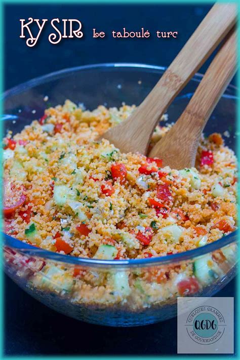 Kisir taboulé turc Salade de boulgour à la tomate