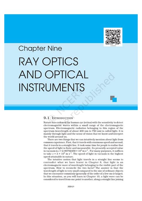 Open Ray Optics Notes Chapter Nine Ray Optics And Optical