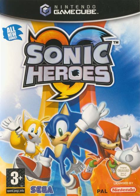 Sonic Heroes (2003) GameCube box cover art - MobyGames