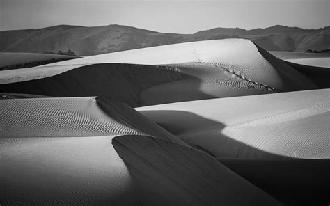 Download Wallpaper 3840x2400 Dunes Desert Sand Black And White 4k