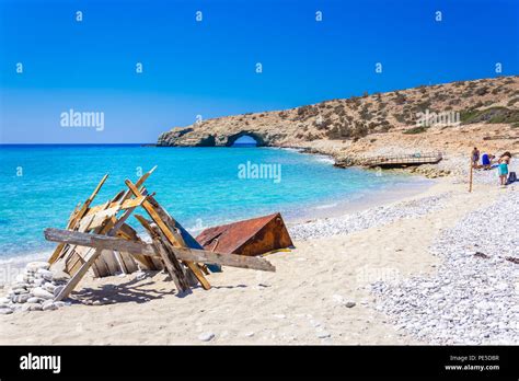 Die Tropischen Strand Von Tripiti Am Südlichen Punkt Der Insel Gavdos