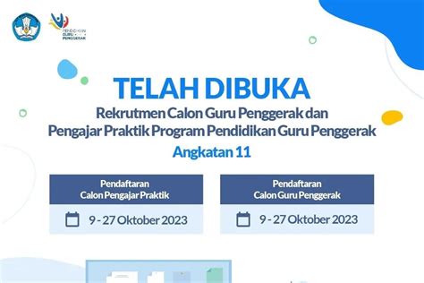 Telah Dibuka Rekrutmen Calon Guru Penggerak Dan Calon Pengajar Praktik