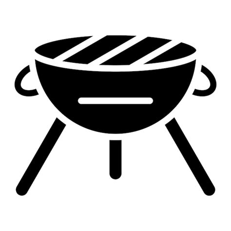 Estilo Del Icono De La Parrilla De Barbacoa Vector Premium