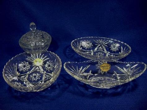 Anchor Hocking Early American Prescut Glass 4 Items 2 Original