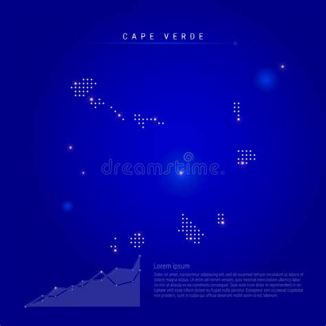 Cape Verde Vector Map Isolated On White Background High Detailed Black