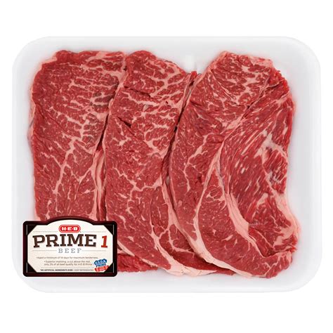 H E B Prime 1 Beef Boneless Chuck Steaks Thin Cut Value Pack Shop