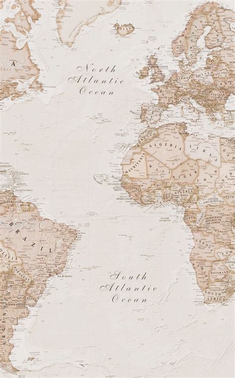 Vintage Map Aesthetic Wallpaper