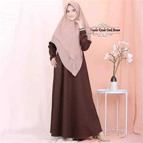 Jual Gamis Katun Toyobo Gamis Polos Muslimah Dewasa Terbaru Gamis