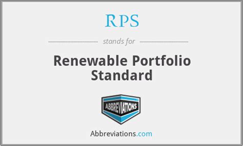 RPS Renewable Portfolio Standard