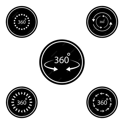 Premium Vector 360 Degree Icon Vector Template Illustration Logo Design